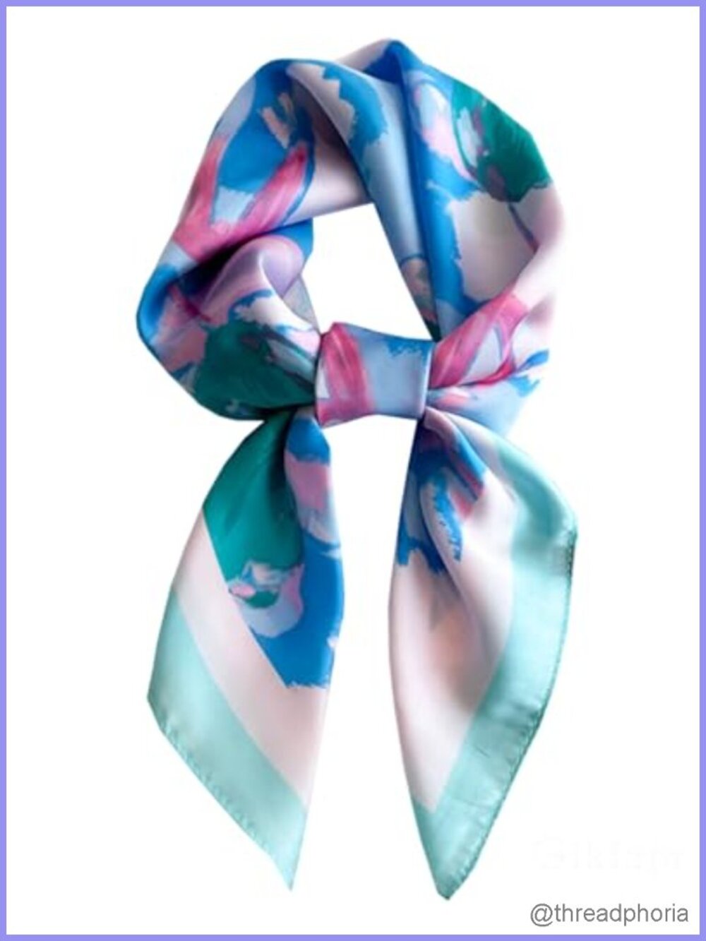 Satin Bandana Headscarf Silky Hair Scarf Lightweight Polyester Square